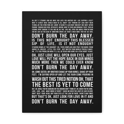 Pig Song Lyric Art Canvas