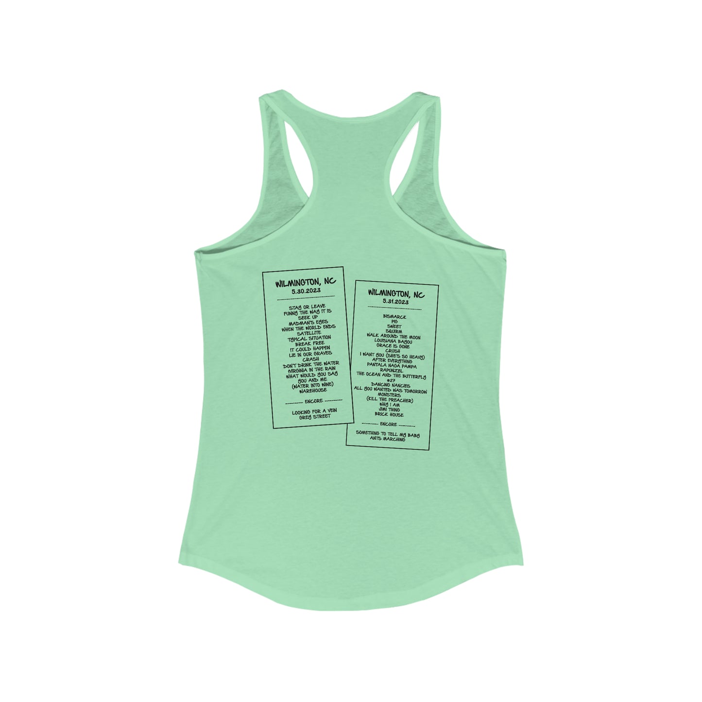 Wilmington NC 2023 Tank Top w/set list