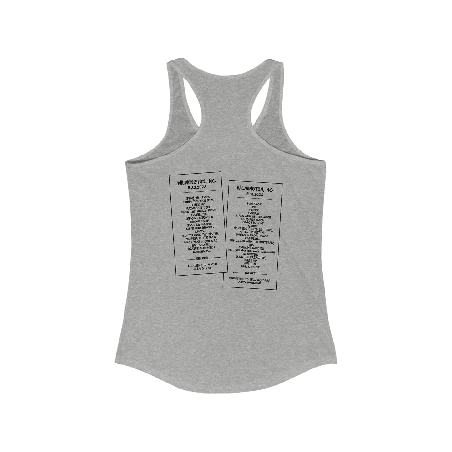 Wilmington NC 2023 Tank Top w/set list