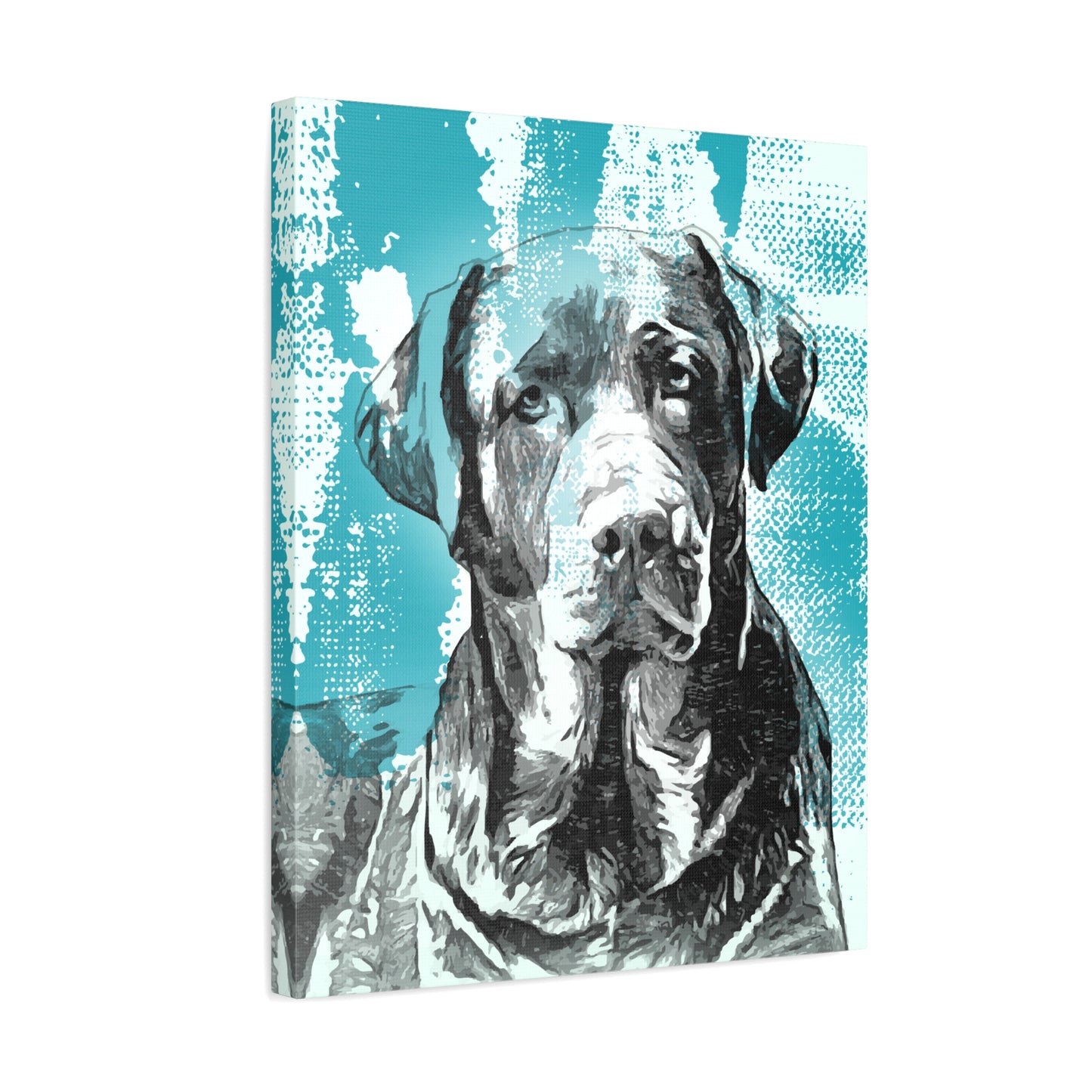 Personalized Pet Portraits - Teal Love