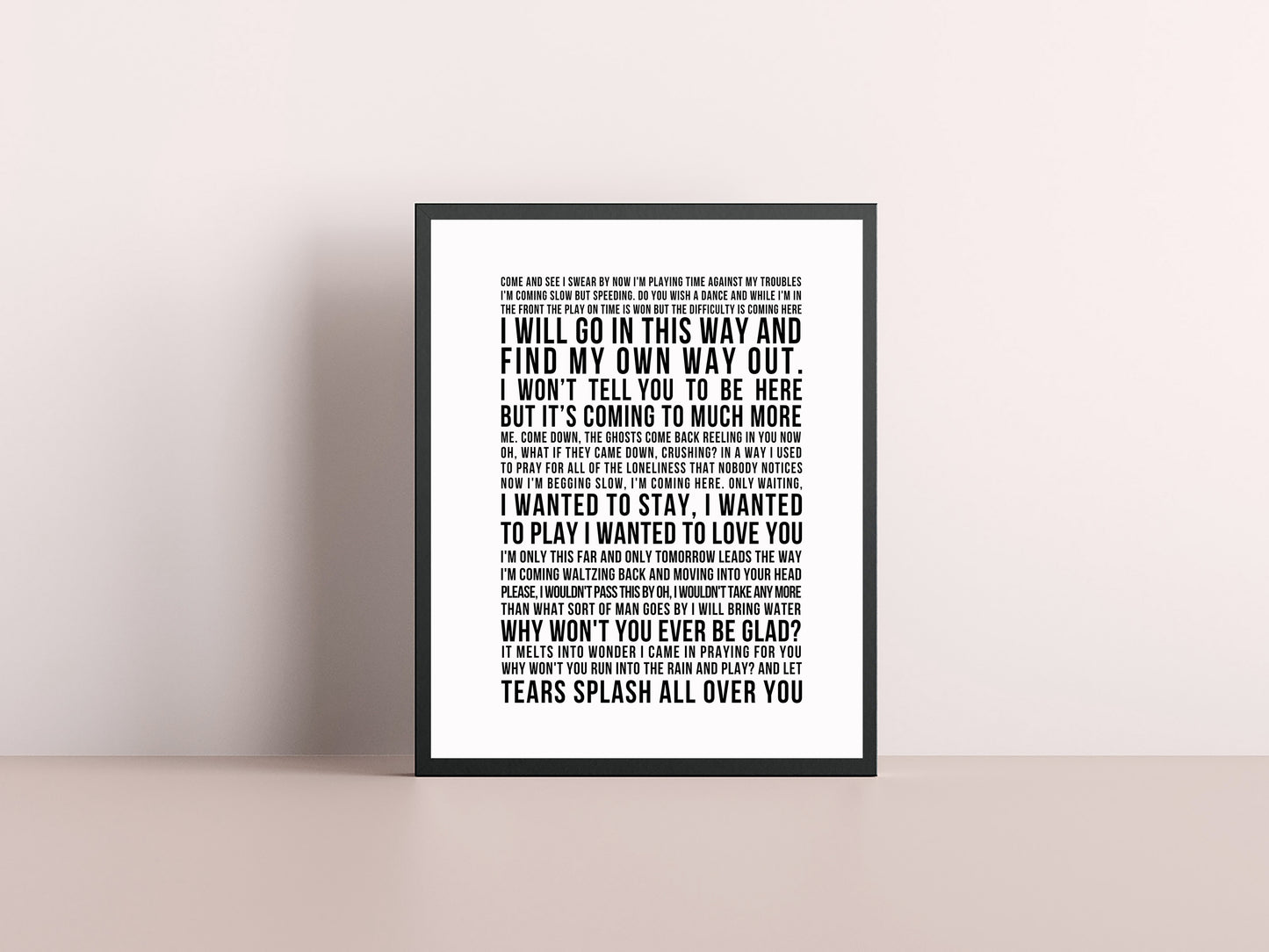 41 Lyrics Minimalist Art