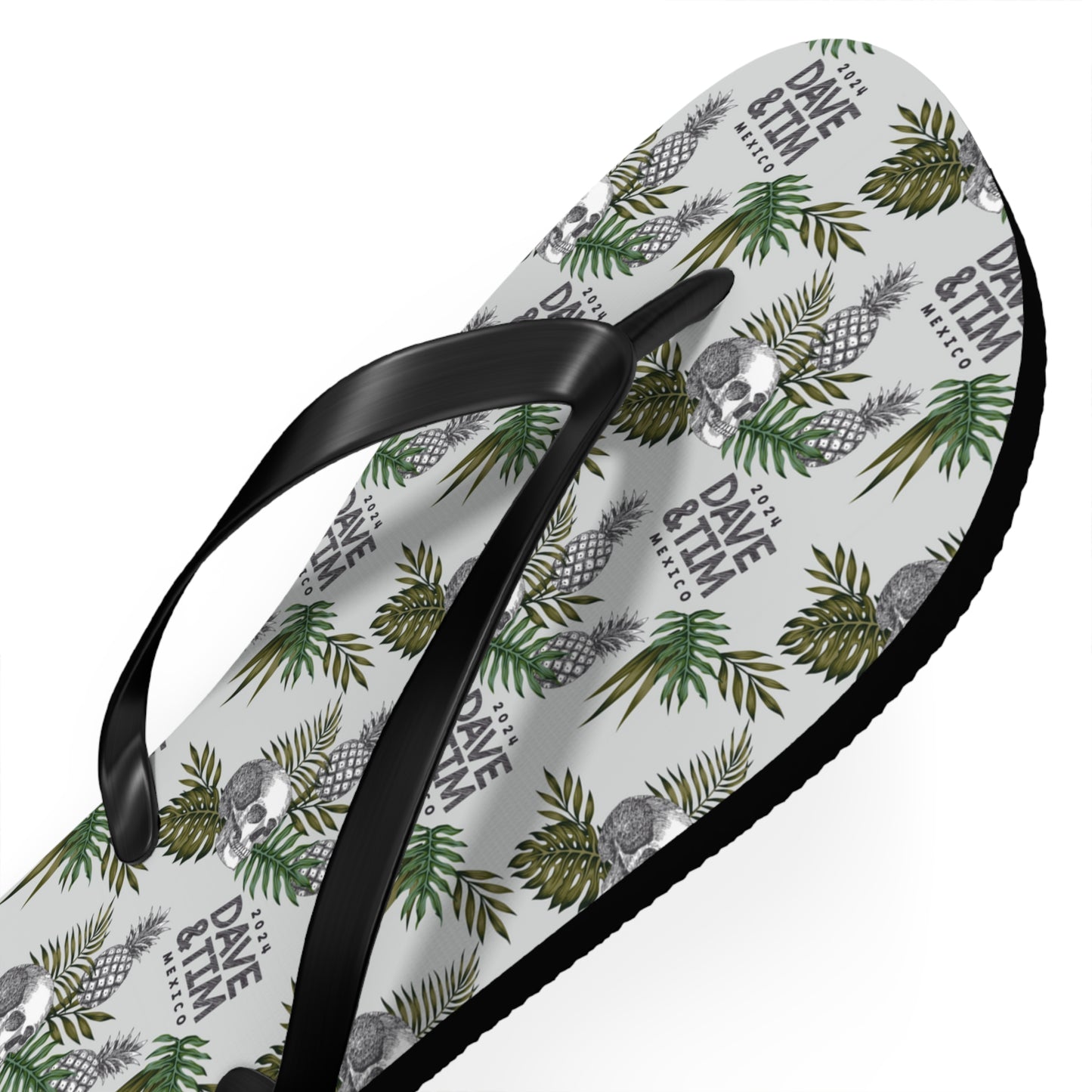 Dave and Tim palm Leaf 2024 Flip Flops