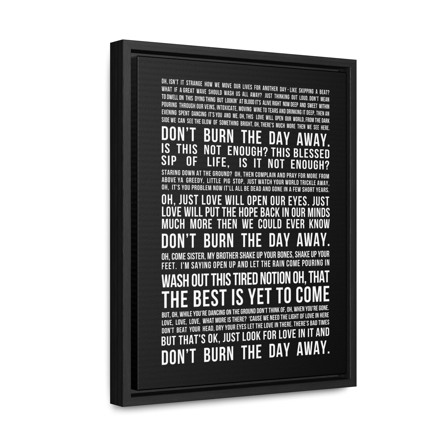 Pig Song Lyric Art Canvas