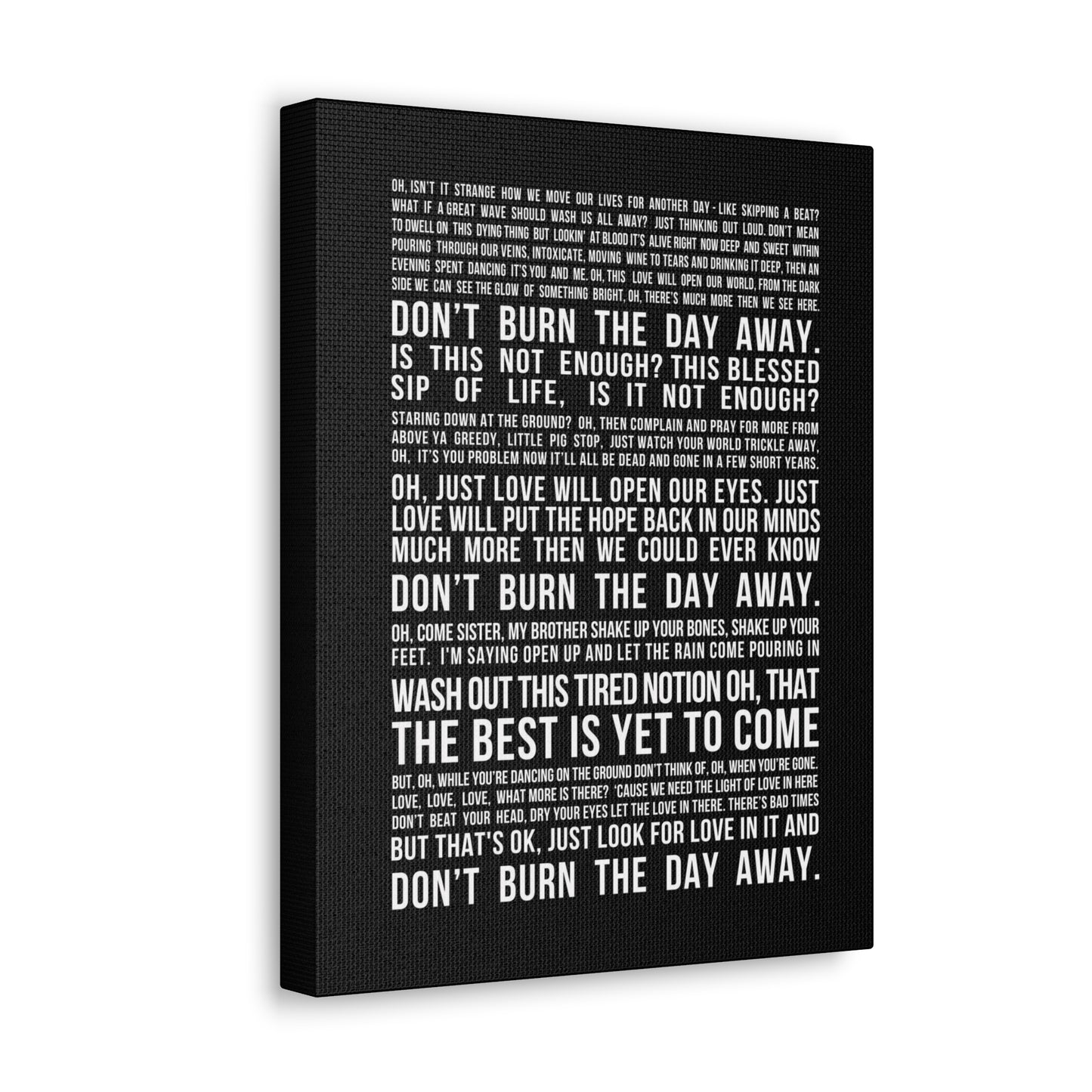 Pig Song Lyric Art Canvas