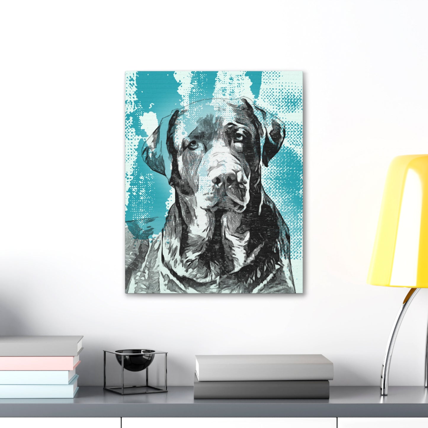 Personalized Pet Portraits - Teal Love