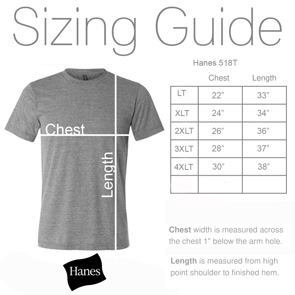 Build Your Own Big and Tall Tee (Hanes)