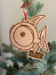 Big Eyed Fish Wood Ornament