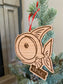 Big Eyed Fish Wood Ornament