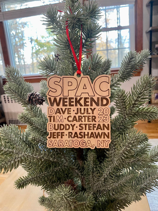 SPAC Weekend 2023 Wood Ornament