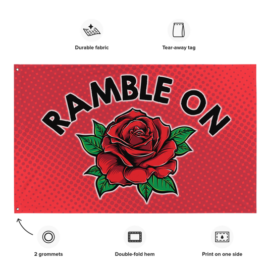 Ramble On Rose Flag 36x60