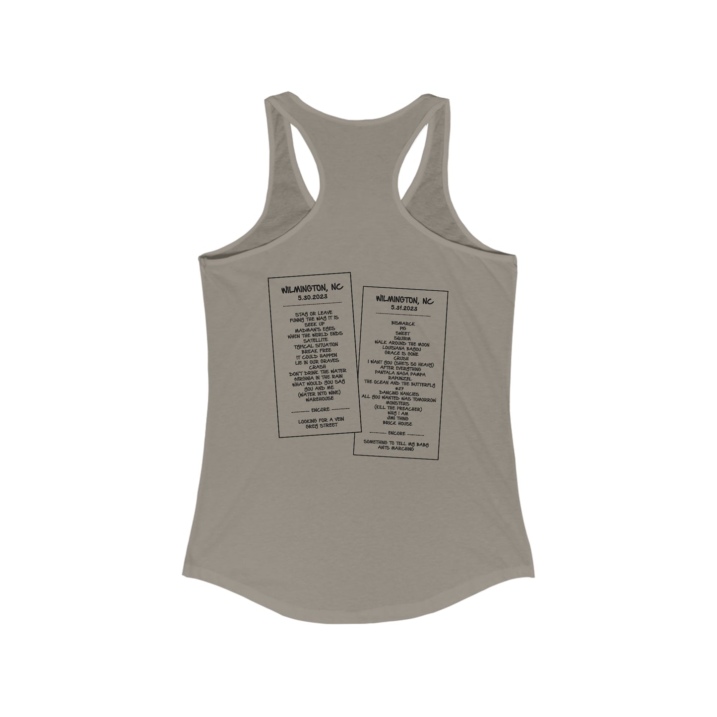 Wilmington NC 2023 Tank Top w/set list