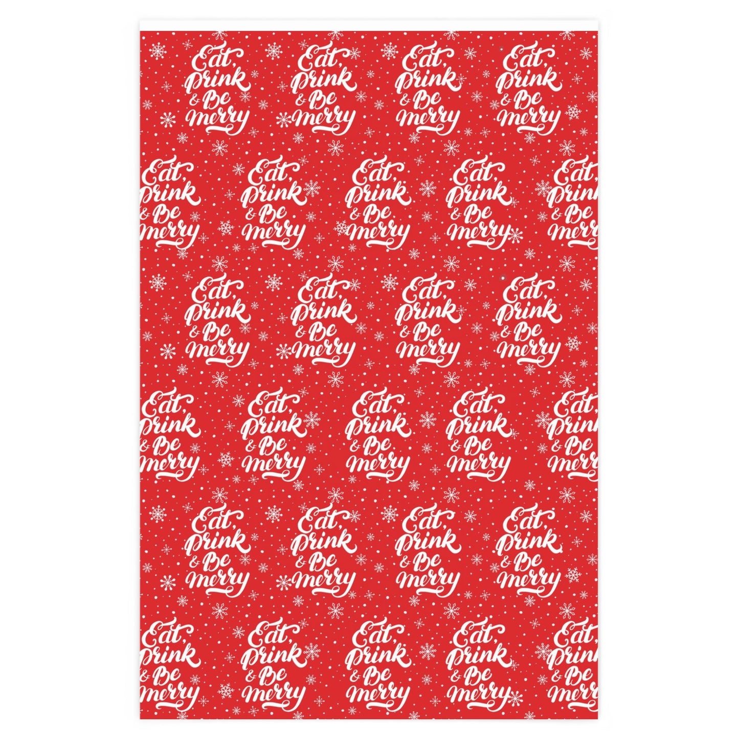 Eat, Drink Red Wrapping Paper(Double Sided)