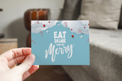 Eat Drink 5x7 Christmas Card 6 Pack