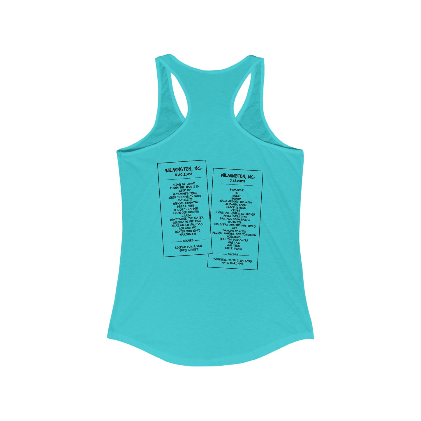 Wilmington NC 2023 Tank Top w/set list