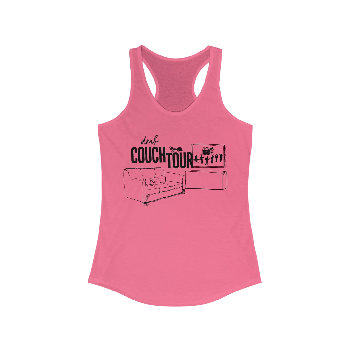 Couch Tour TV Fitted Women's Racerback Tank