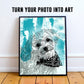 Personalized Pet Portraits - Teal Love