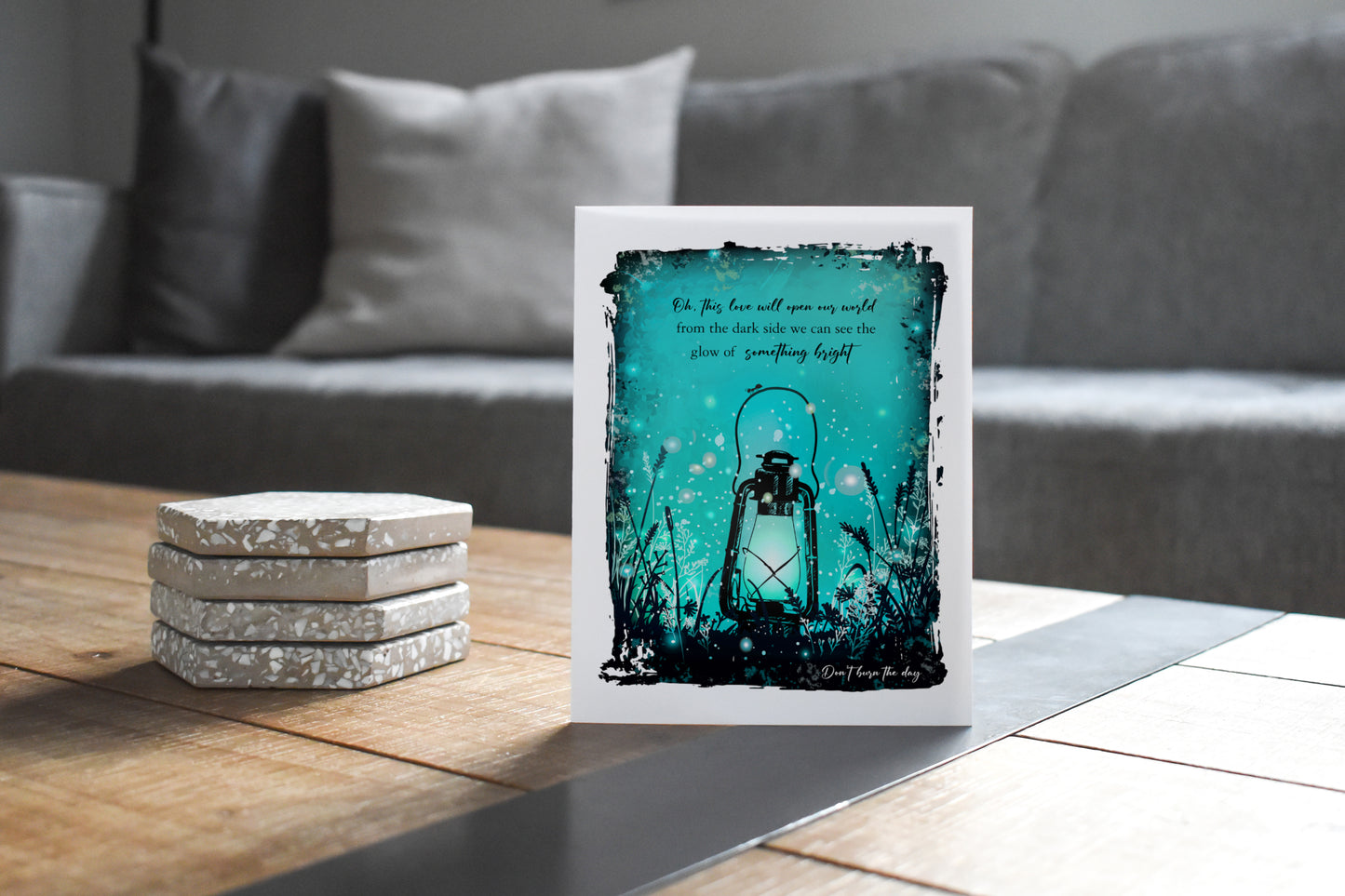 Something Bright Blue Greeting Card