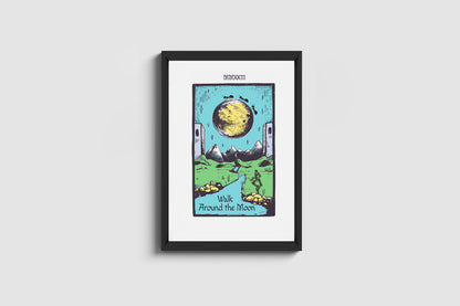 Tarot Cards Walk Around The Moon Art Print