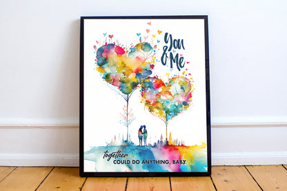 You and Me Watercolor