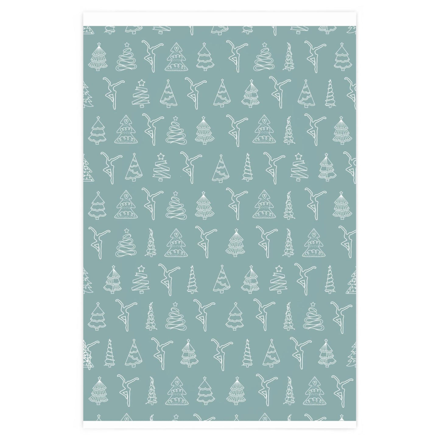 Eat Drink Teal Wrapping Paper (Double Sided)