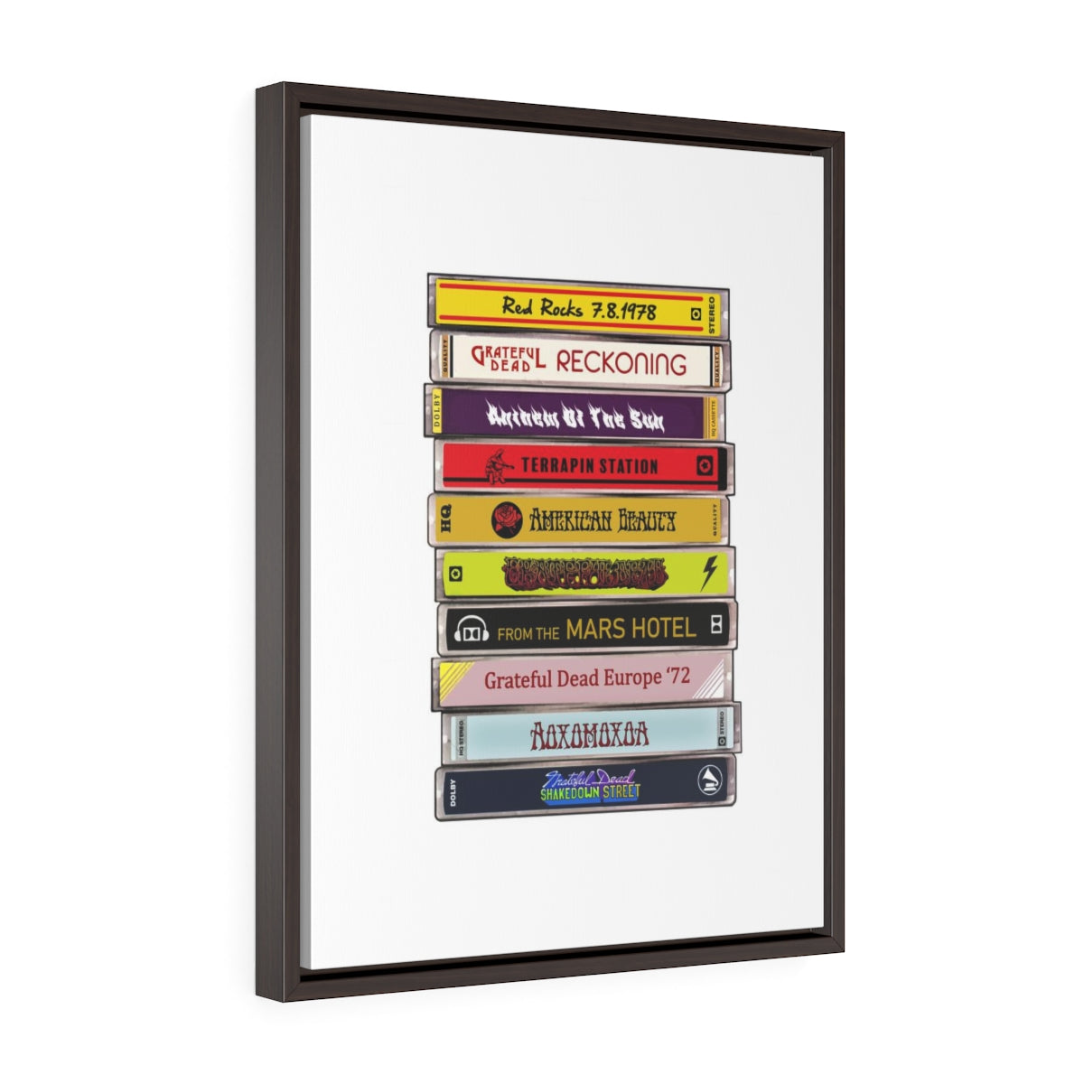 Retro Cassettes Dead Studio Recording Collection Gallery Wrapped Canvas Print