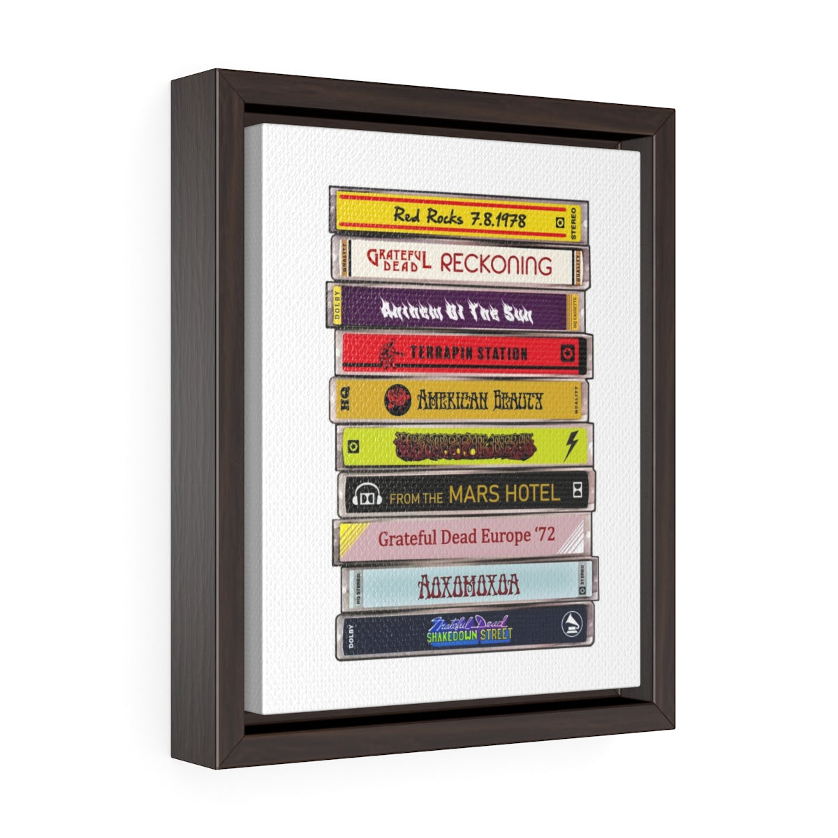 Retro Cassettes Dead Studio Recording Collection Gallery Wrapped Canvas Print