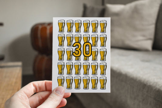 30 Beers! Greeting Card