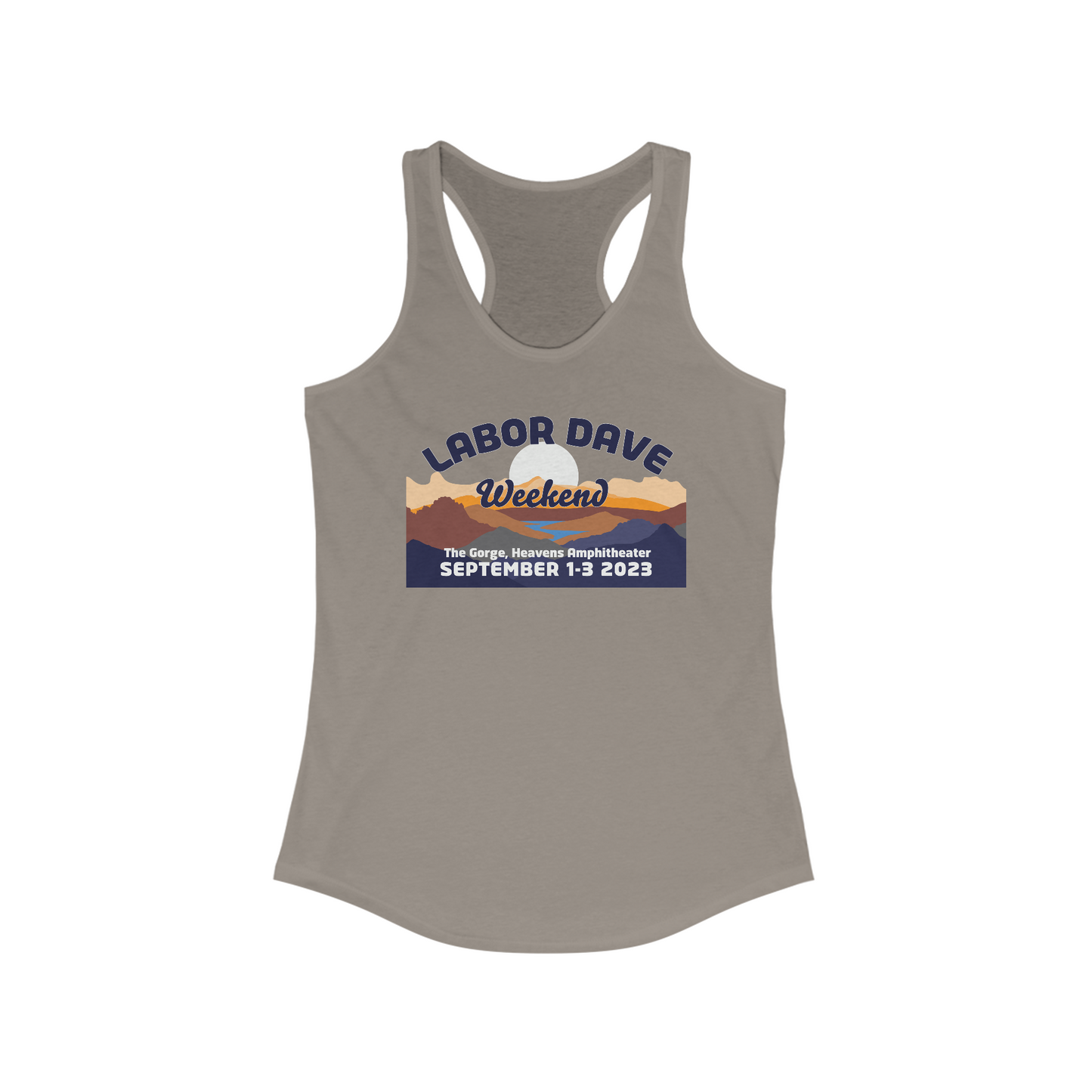 Gorge Labor Dave Mountains 2023 Tank Top w/set list