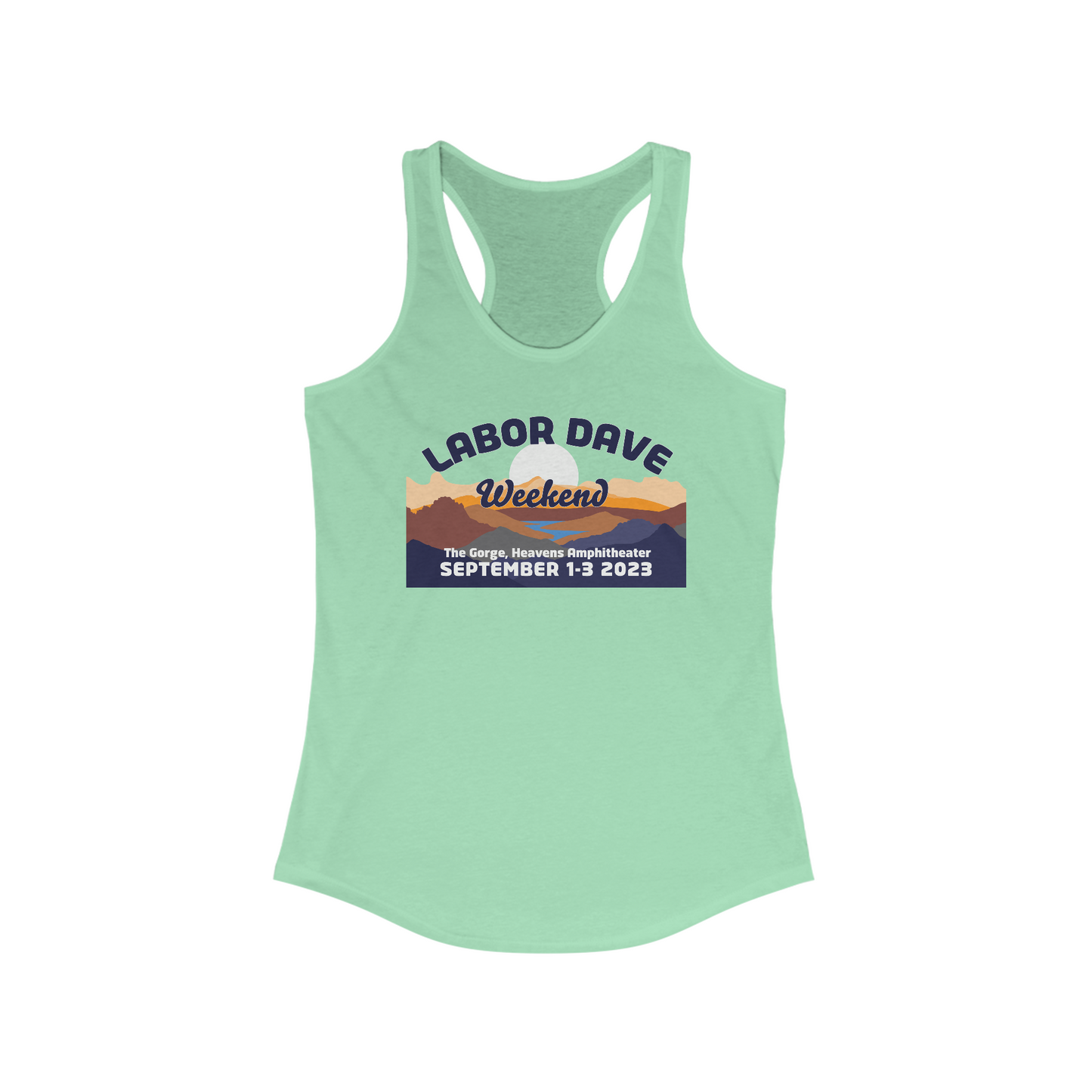 Gorge Labor Dave Mountains 2023 Tank Top w/set list