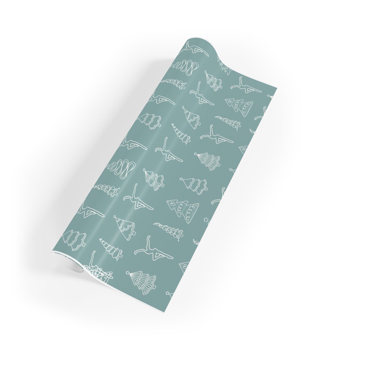 Eat Drink Teal Wrapping Paper (Double Sided)