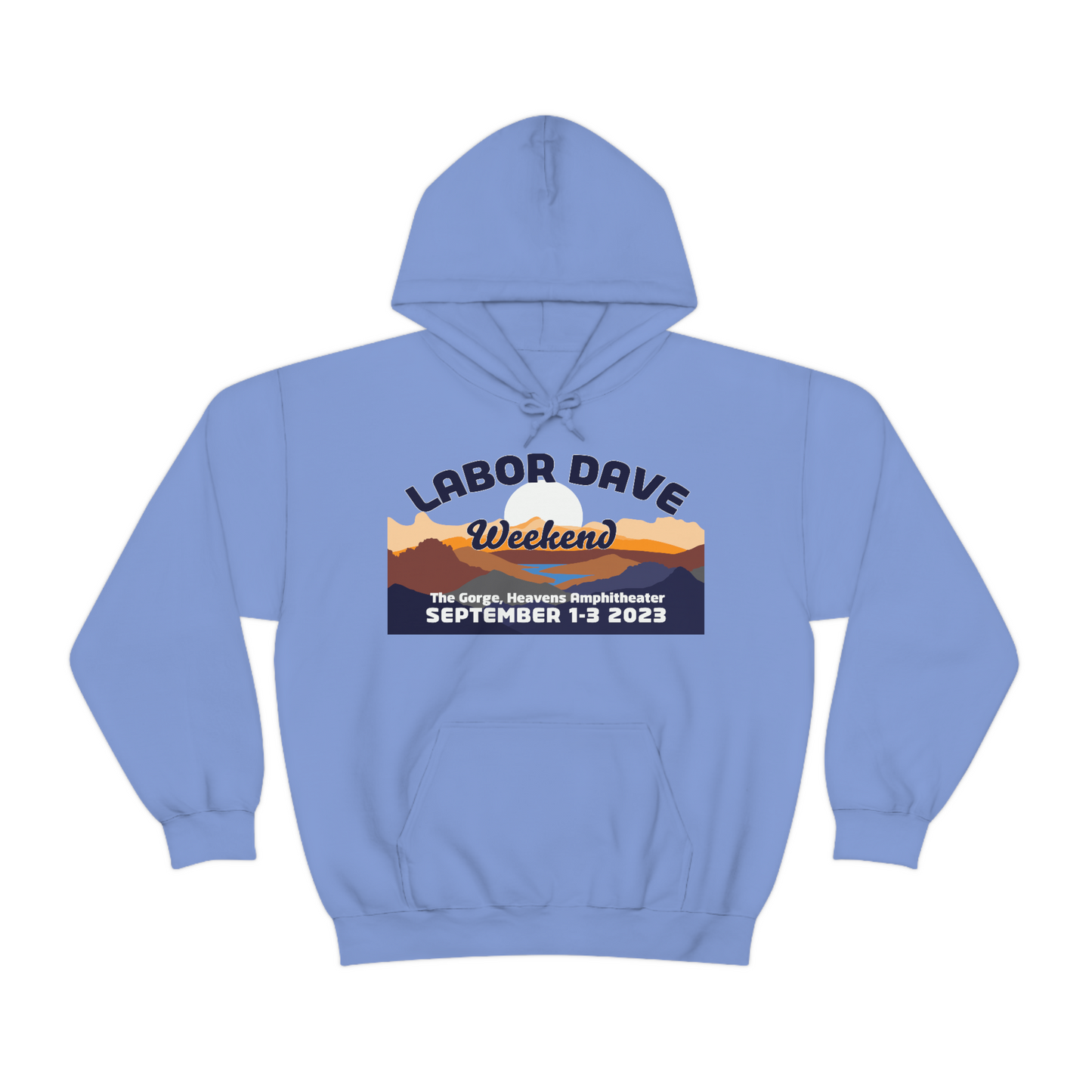 Gorge Labor Dave Mountains Hoodie 2023 w/set list