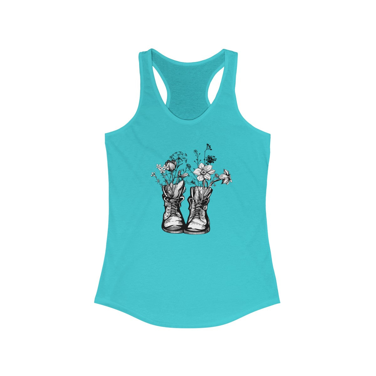 Boots With Flowers Tank Top