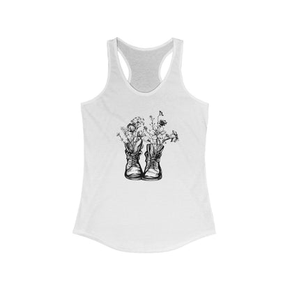 Boots With Flowers Tank Top