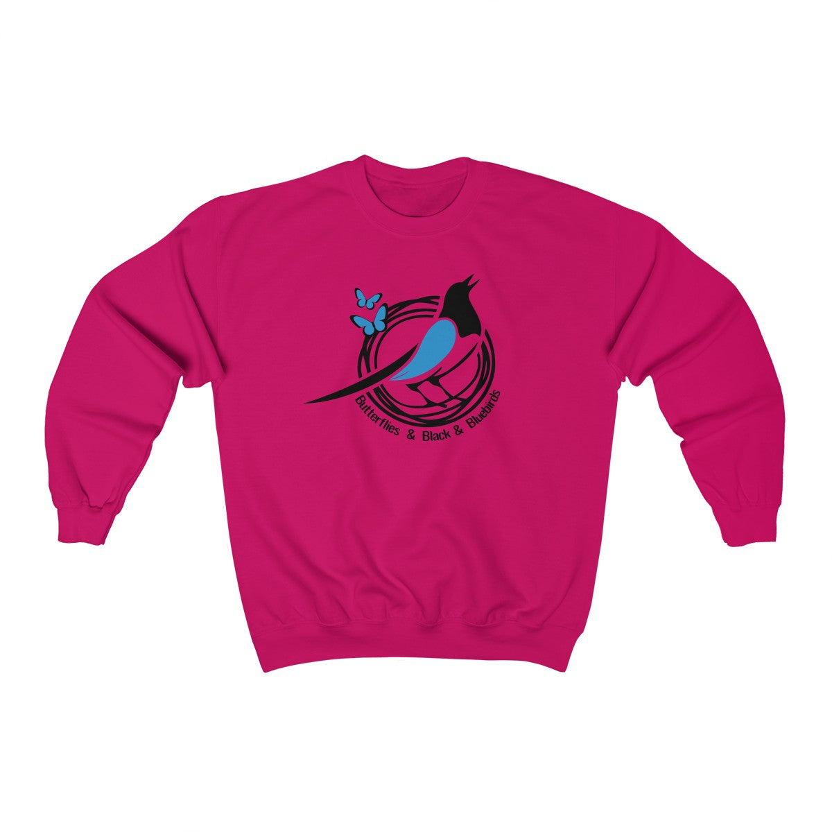 Black and Blue Bird Crewneck