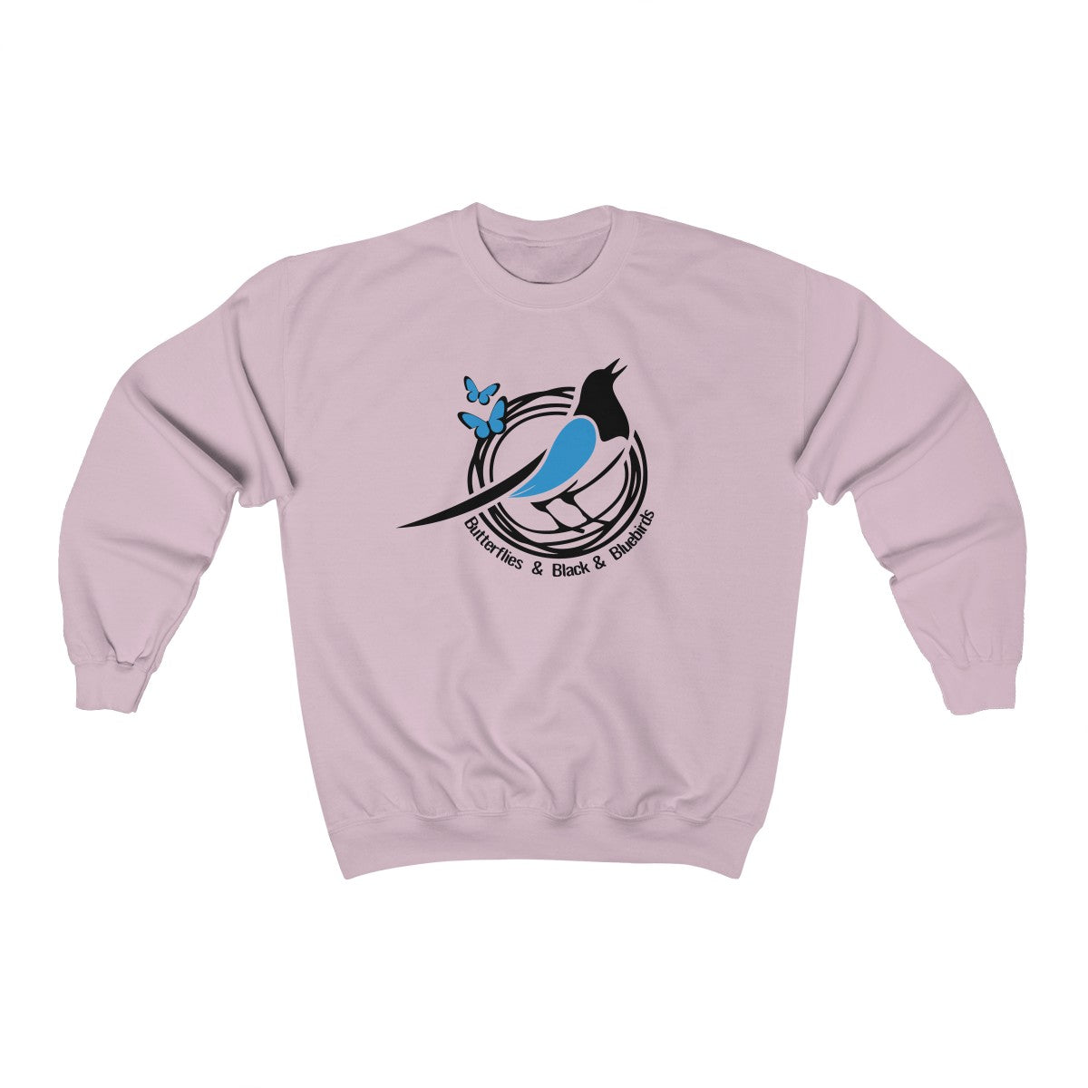 Black and Blue Bird Crewneck