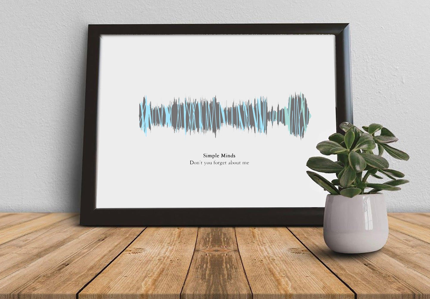 Blue Webs Custom Soundwave Watercolor Art