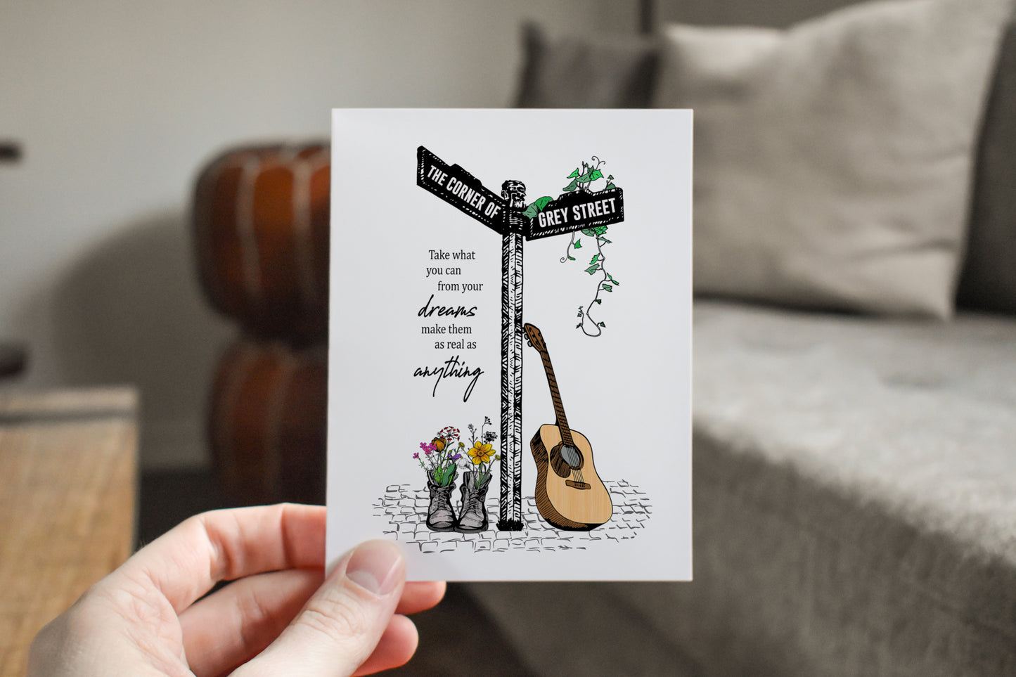 Grey Street Design 1 Greeting Card