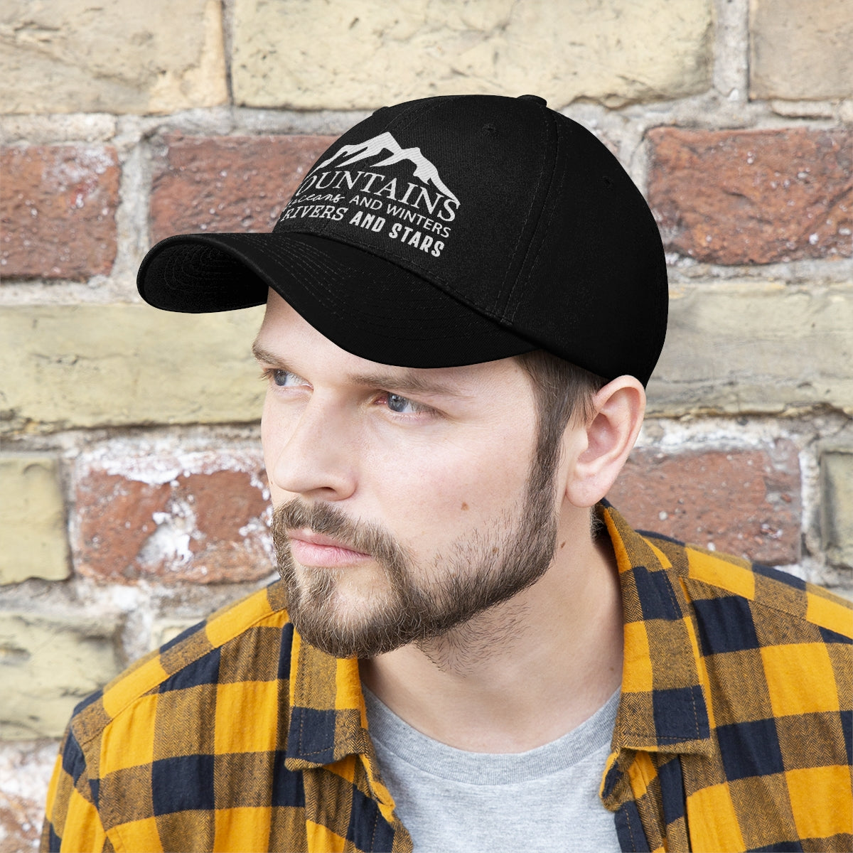 Embroidered Mountains and Oceans Ball Cap