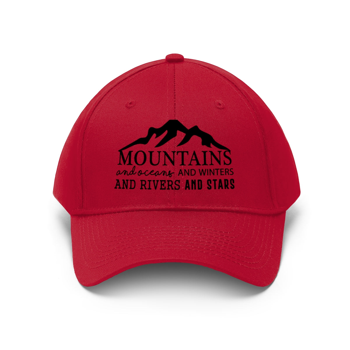 Embroidered Mountains and Oceans Ball Cap