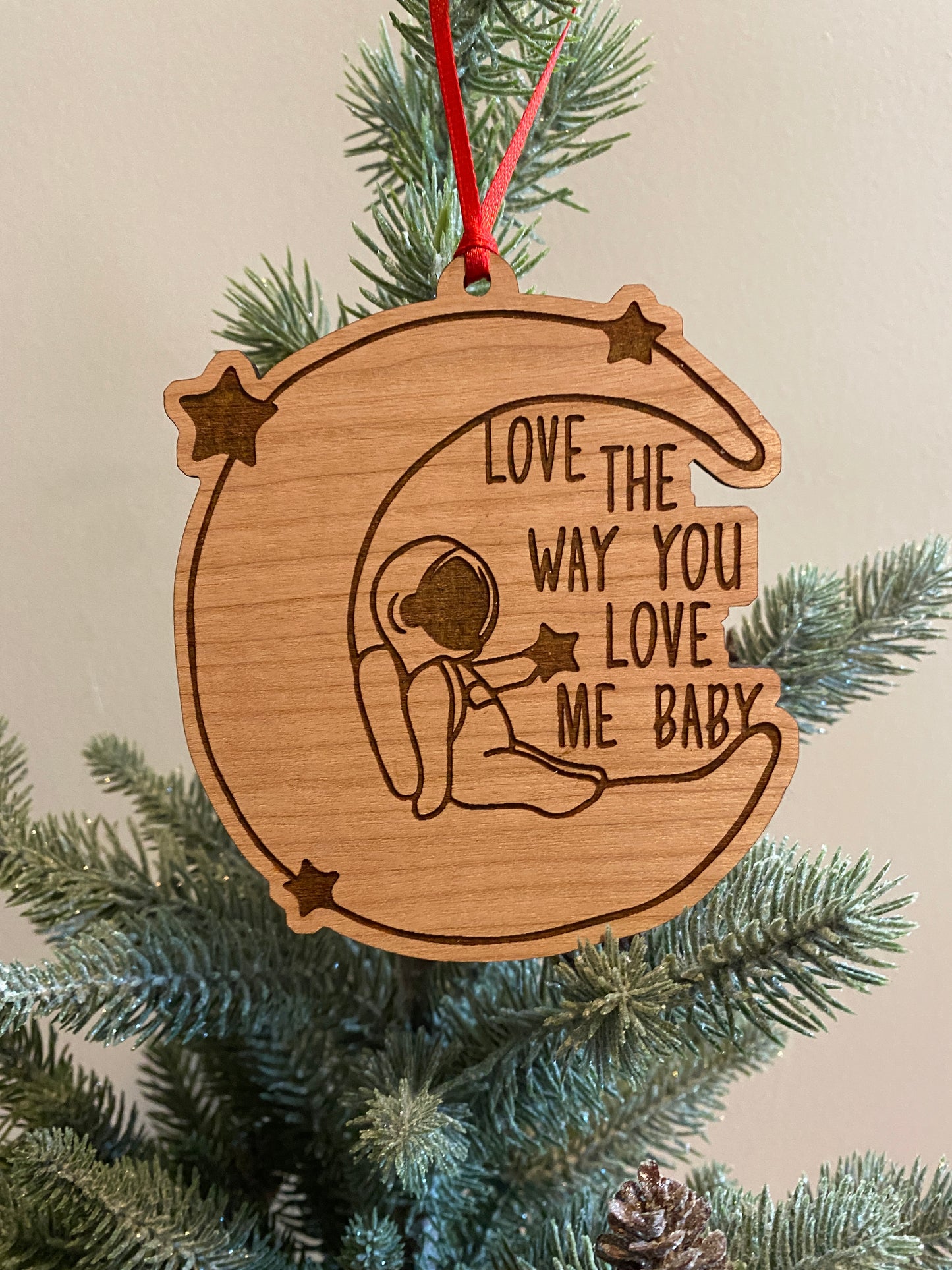 Spaceman Wood Ornament