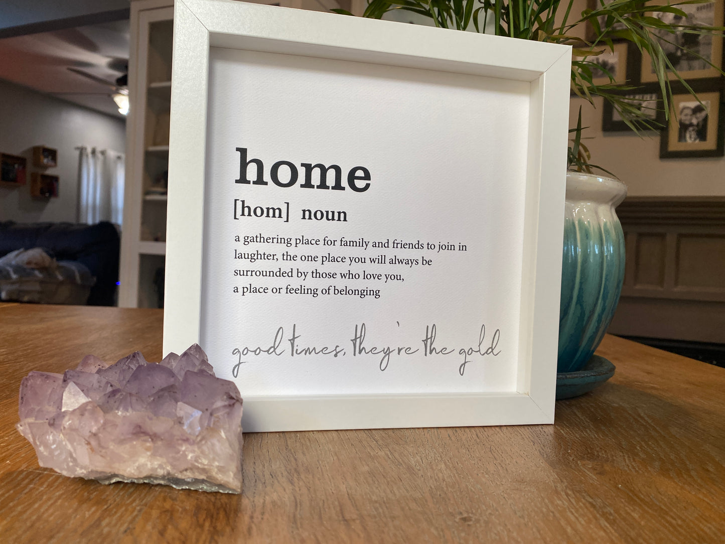 The Definition of Home Minimalistic Framed Print