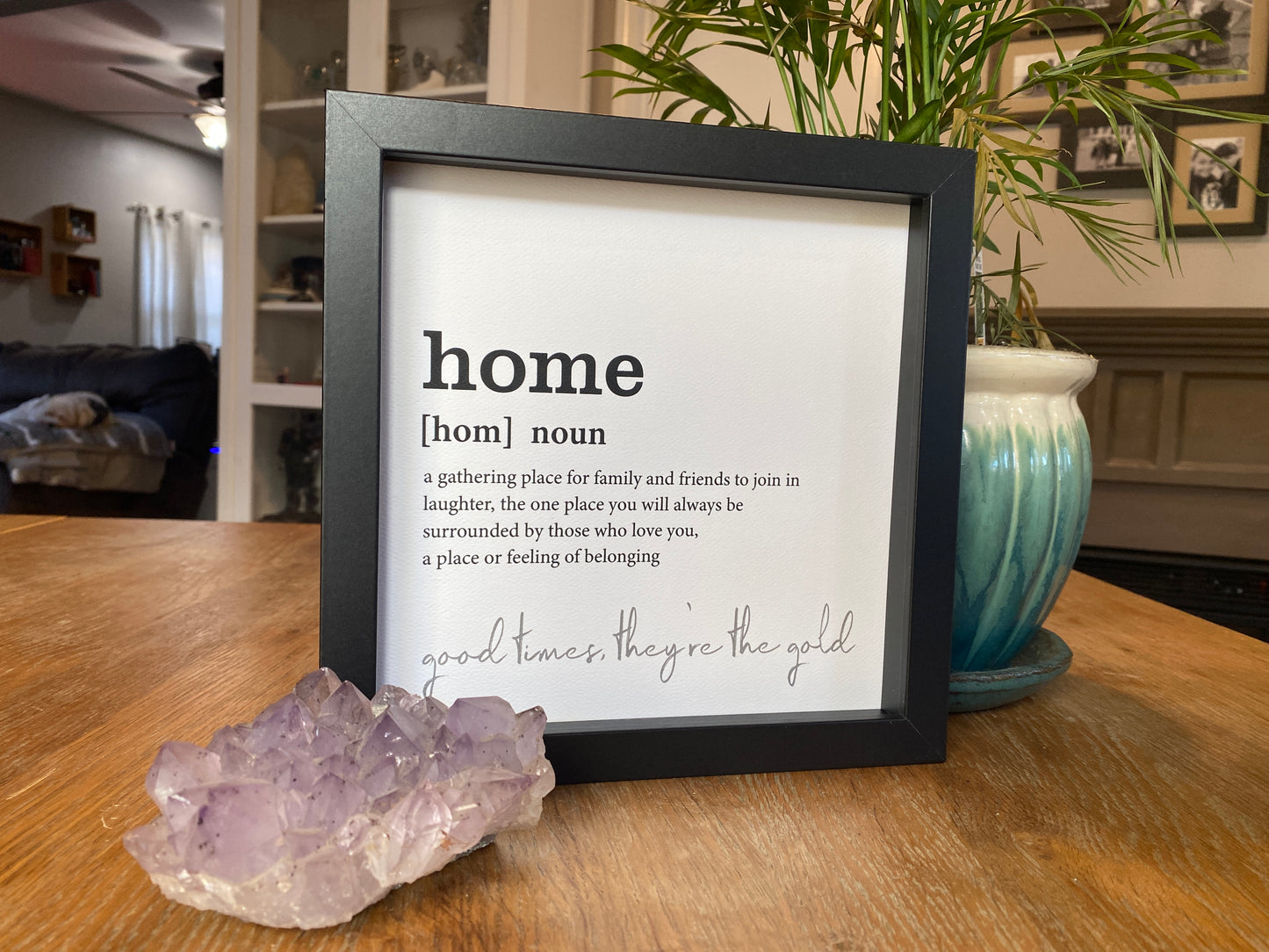 The Definition of Home Minimalistic Framed Print