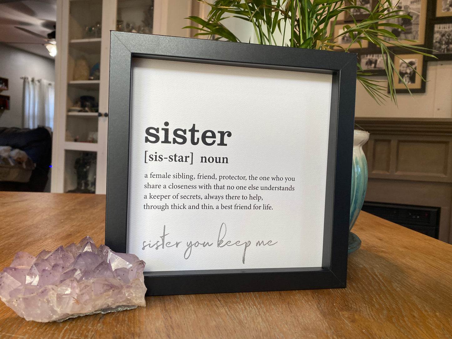 The Definition of Sister Minimalistic Framed Print