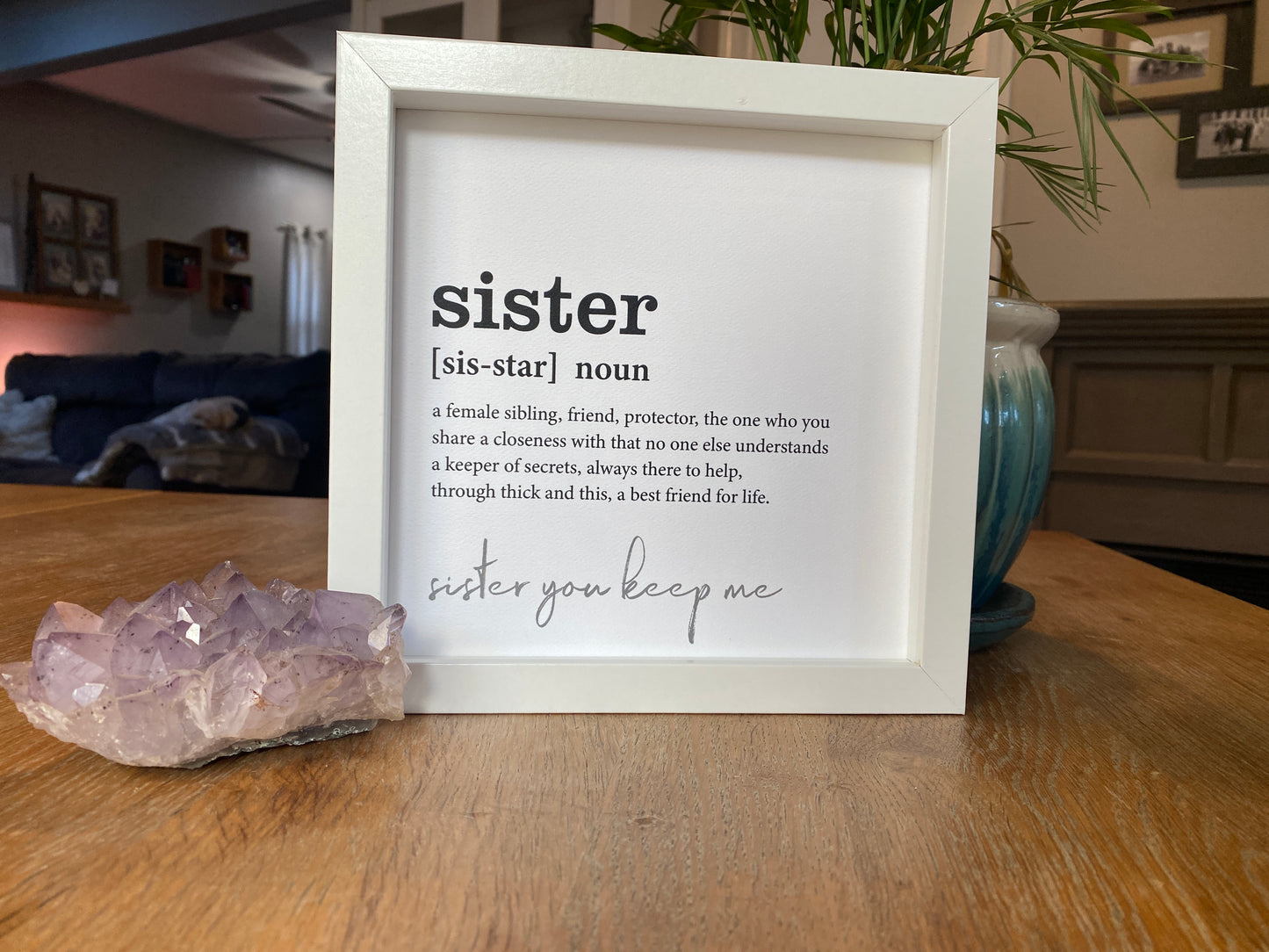 The Definition of Sister Minimalistic Framed Print