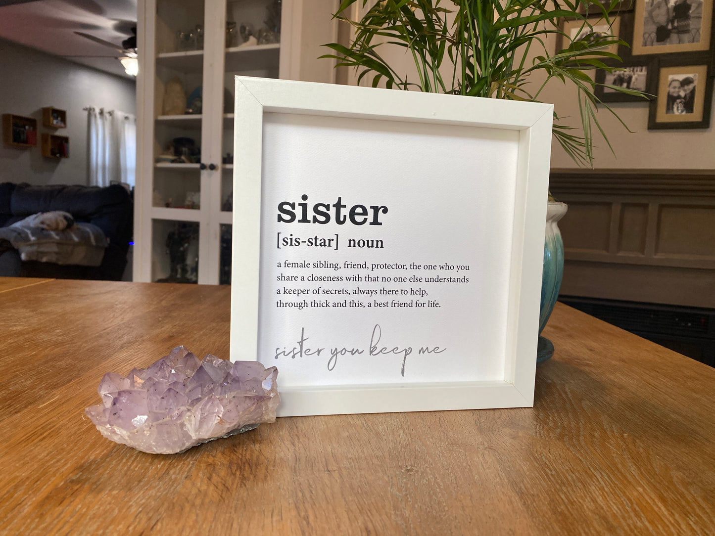 The Definition of Sister Minimalistic Framed Print