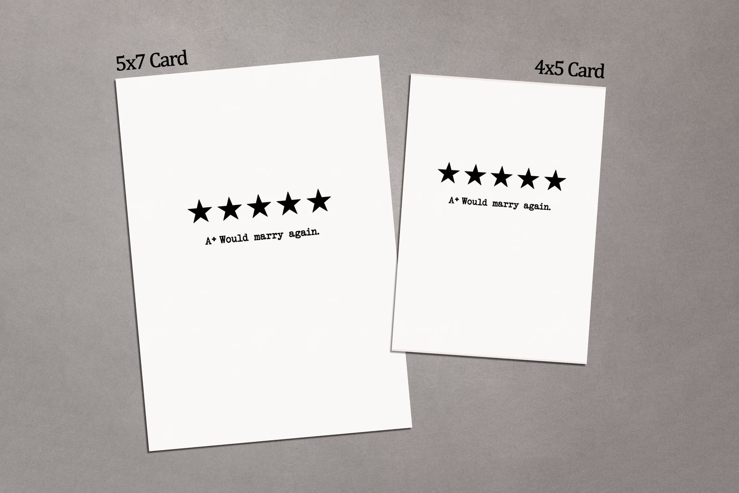 5 Stars Would Marry Again Card