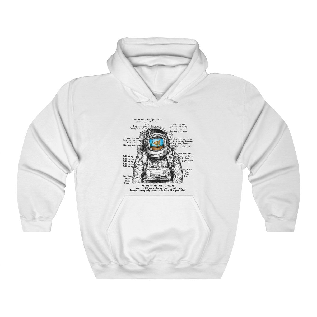 Big Eyed Fish Spaceman Mashup Hoodie