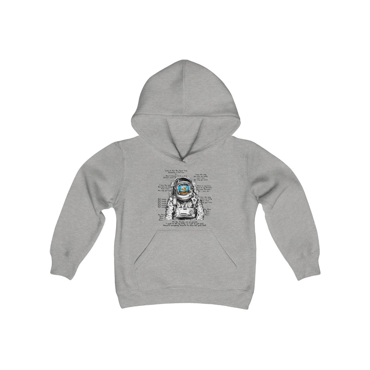 Big Eyed Fish Spaceman Mashup Kids Hoodie