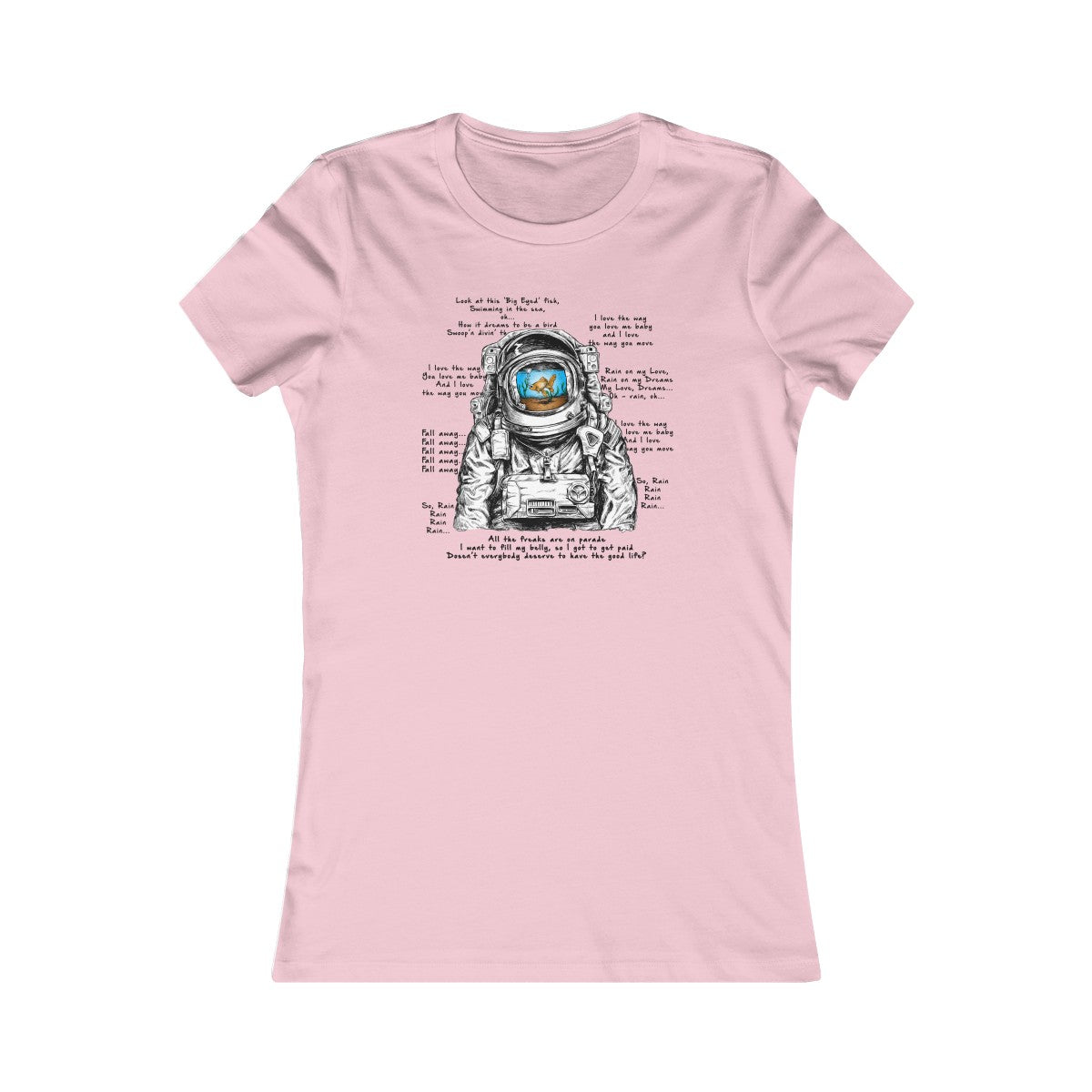 Big Eyed Fish Spaceman Mashup Women's Cut