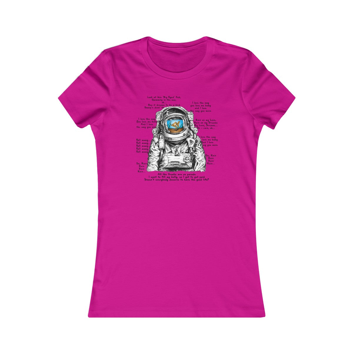 Big Eyed Fish Spaceman Mashup Women's Cut